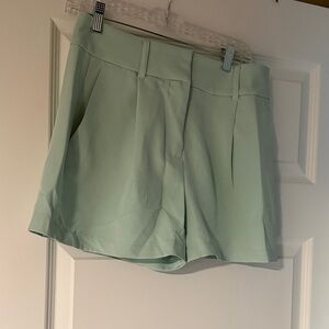Express High Waist Light Green Shorts